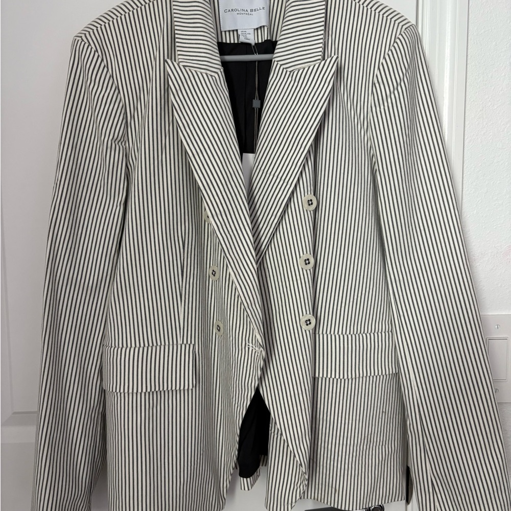 Carolina Belle Montréal Women’s Striped Blazer XL